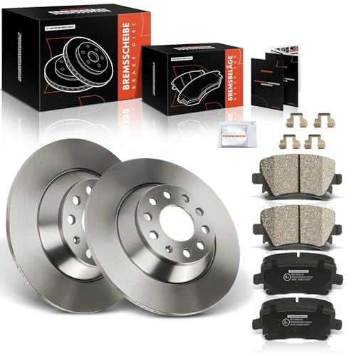 Frankberg Bremsensatz inkl. 2x Bremsscheiben + 4x Bremsbeläge Hinten Kompatibel mit A6 Avant 4F5 2004-2011 A6 4F2 2004-2011 Replace# 8E0698451F, 1K0698451