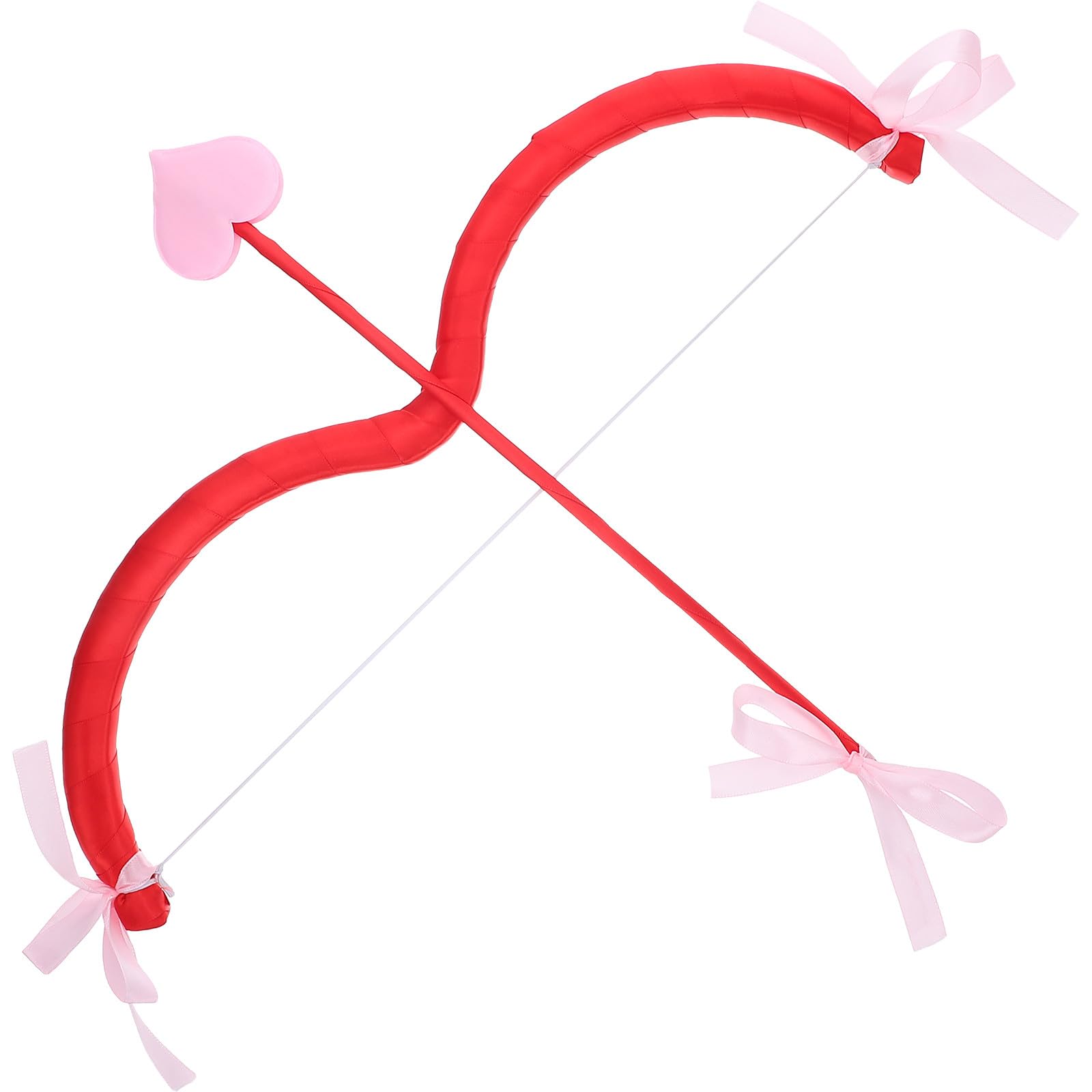 Toyvian Cupid Bow And Arrow Foam Set, Red Cupid Costume Prop for Valentine’s Day Parties, Cosplay, And Photo Shoots