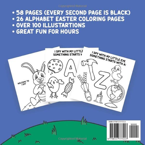 I Spy Easter Coloring Book For Kids 2-5: Happy Activity Guessing Game Workbook From A-Z for Toddler and Preschool image 3