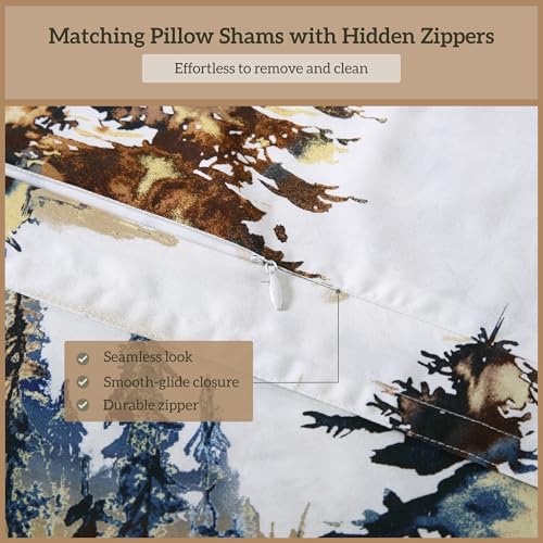 Image of Paseo Road Cabin Bedding Acadia 2 Piece Twin Pine Trees Comforter Set