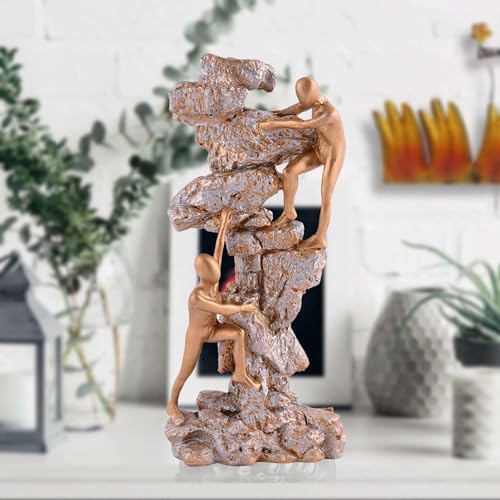 Image of Men Climb on wall Showpiece for Home Decor Showpiece, Atlas Sculpture for Office Table Dcor Multicolour - 13
