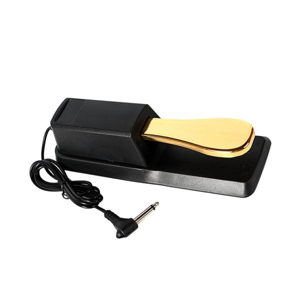 Pedal de Sostenido para Piano y Teclado Eléctrico Alta Resistencia, Material Abs Metal Dorado, Estilo Clásico y Pedal de Pie para Uso Profesional