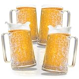 Granatan Freezer Beer Mugs Set of 4, 16 oz Double...