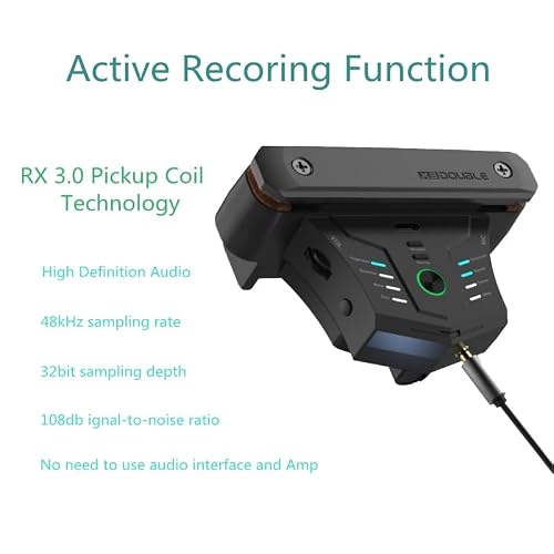 Wireless Acoustic Guitar Pickup Resonance Preamp Pickup Creative Vibration System Enhance Guitar Timbre Built-in Rechargeable Battery Multiple Effects and Style Pattern - Thumbnail 5