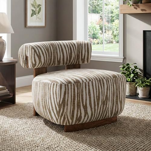 Sillón Plegable Chenille Beige miniatura 2