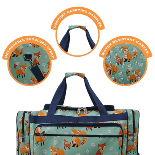 NGIL Canvas 20" inch Duffle Bag (Fox Life-navy)4