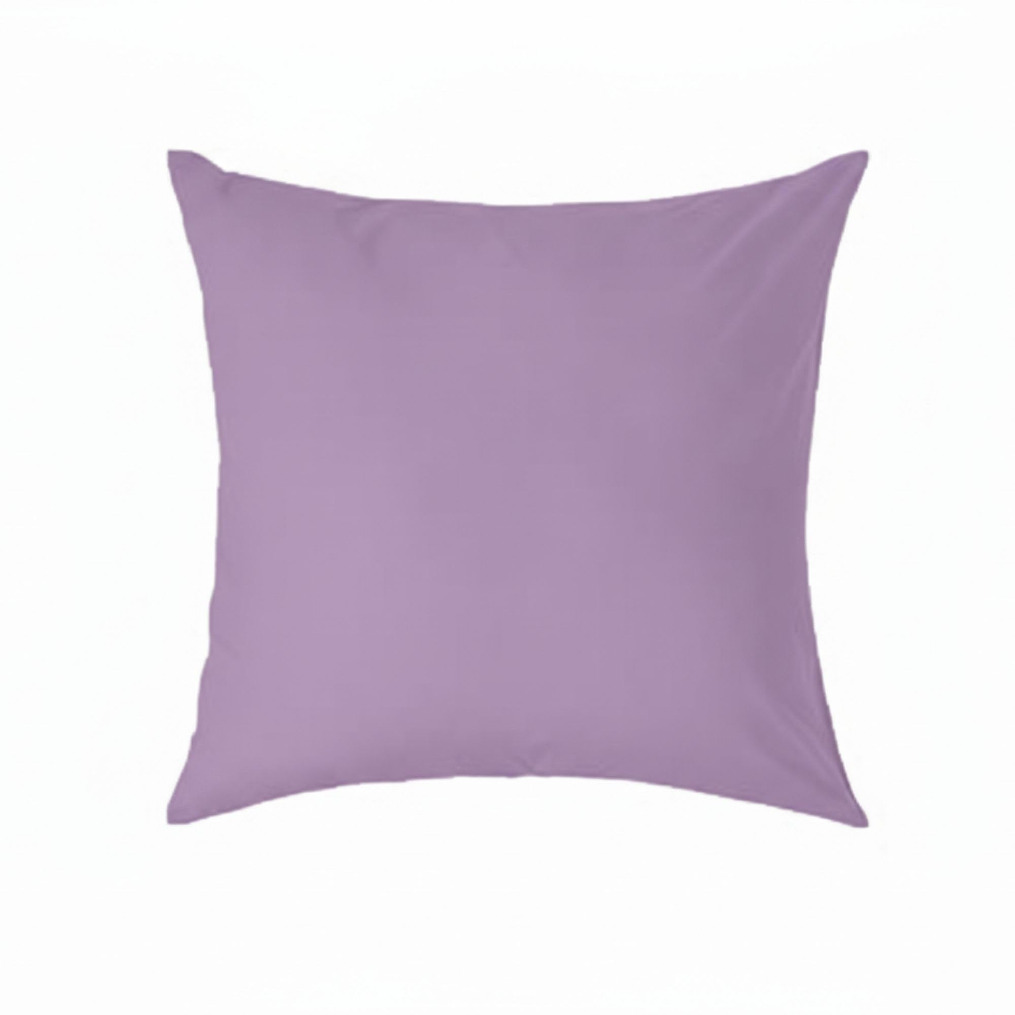 Crazypriceuk Lilac Polycotton Euro Sham Cushion Cover – Soft Plain Large Pillowcase For Sofa, Bed & Stylish Home Decor ( - 26X26 Inch)