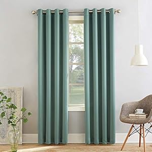 Sun Zero Becca Energy Efficient Grommet Curtain Panel, 40″ x 84″, Mineral