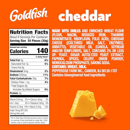 Image of Goldfish Cheddar Cheese Crackers, 10 Oz Bag