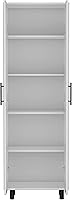 Vista 10 de DEPOT E-SHOP Multistorage Cabinet 71" H, 5 Internal Shelves, 2 Doors, White/Macadamia