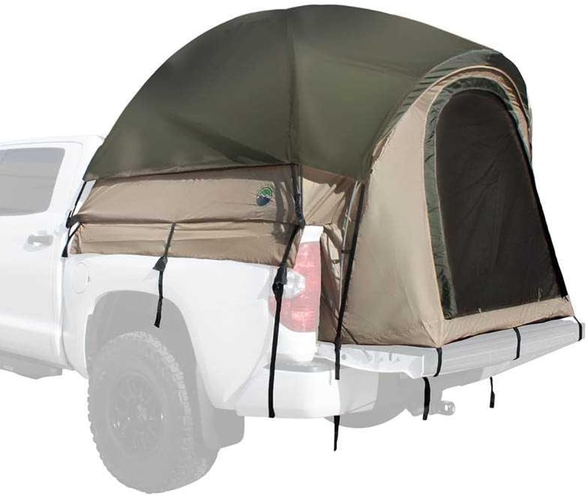 Overland Vehicle Systems LD TACT Truck Bed Tents - Tan Body & Green Rainfly
