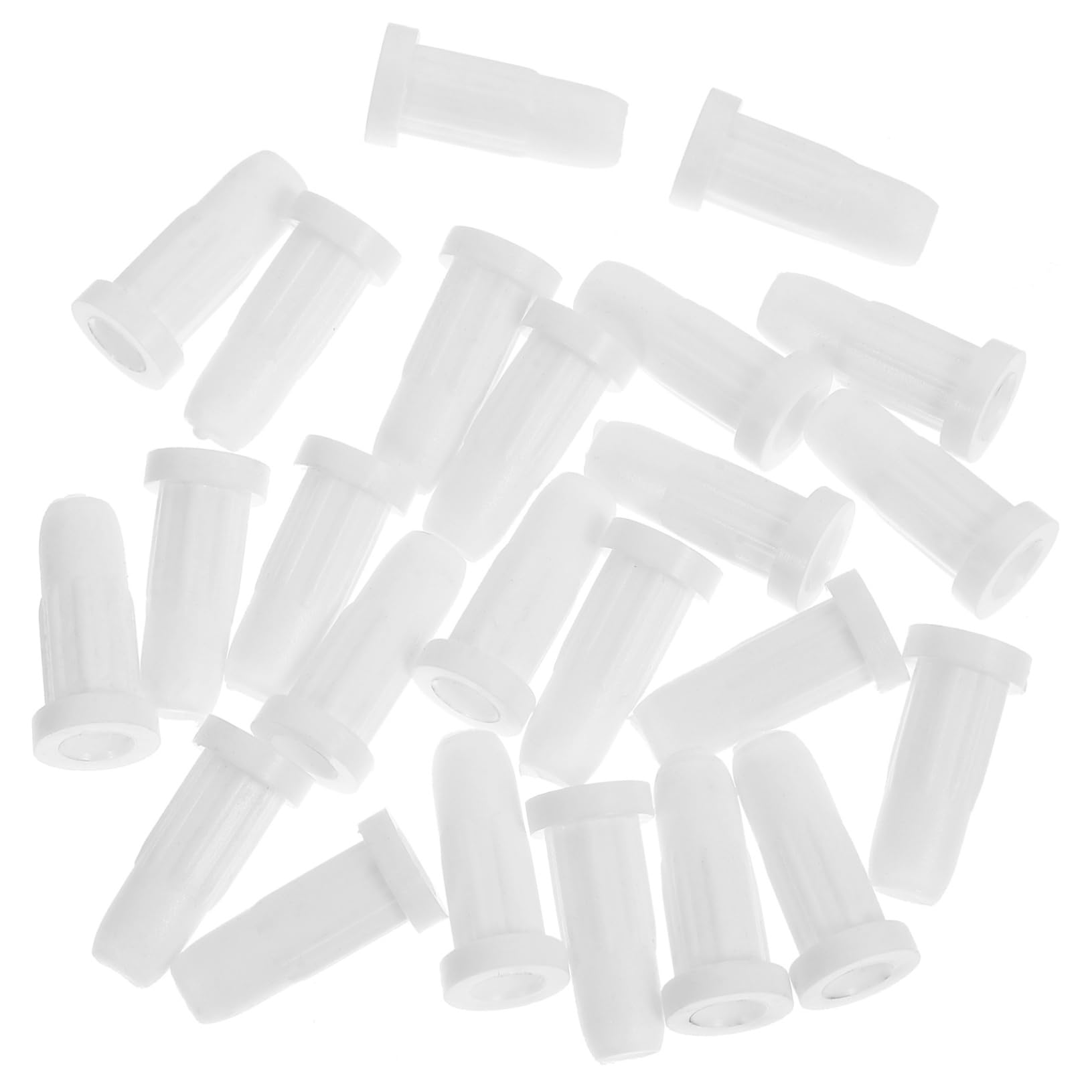 Anneome 20 Fundas para Ruedas de Cuna y Patas de Muebles de Plástico Blanco, Instalación Fácil y Sostenible Habitación del Ñiño