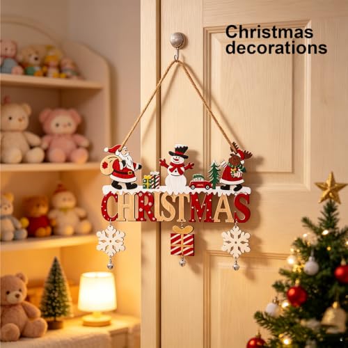 Christmas Door Decorations,Wooden Merry Christmas Wall Decoration Indoor — photo 3