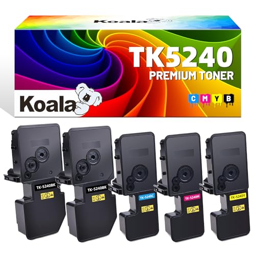 Koala TK5240 Toner Kompatible Tonerkartuschen Ersatz für Kyocera TK-5240 TK-5240K TK-5240C TK-5240M TK-5240Y für Ecosys M5526 M5526cdw M5526cdn P5026 P5026cdn P5026cdn dw (5-Pack)