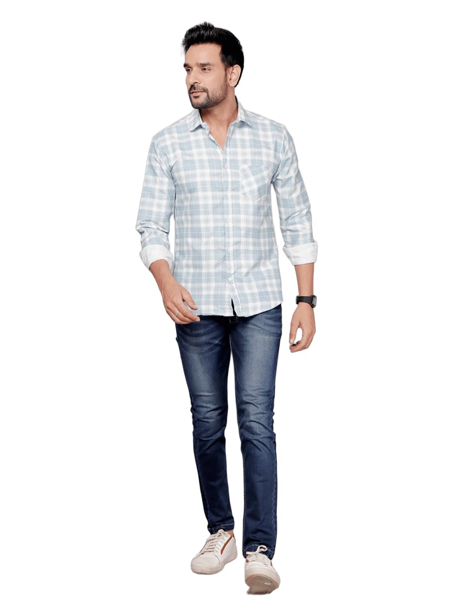 kaisermen Stylish Checkered Cotton Blend Shirt for Men | Office & Casual Wear-picture-26
