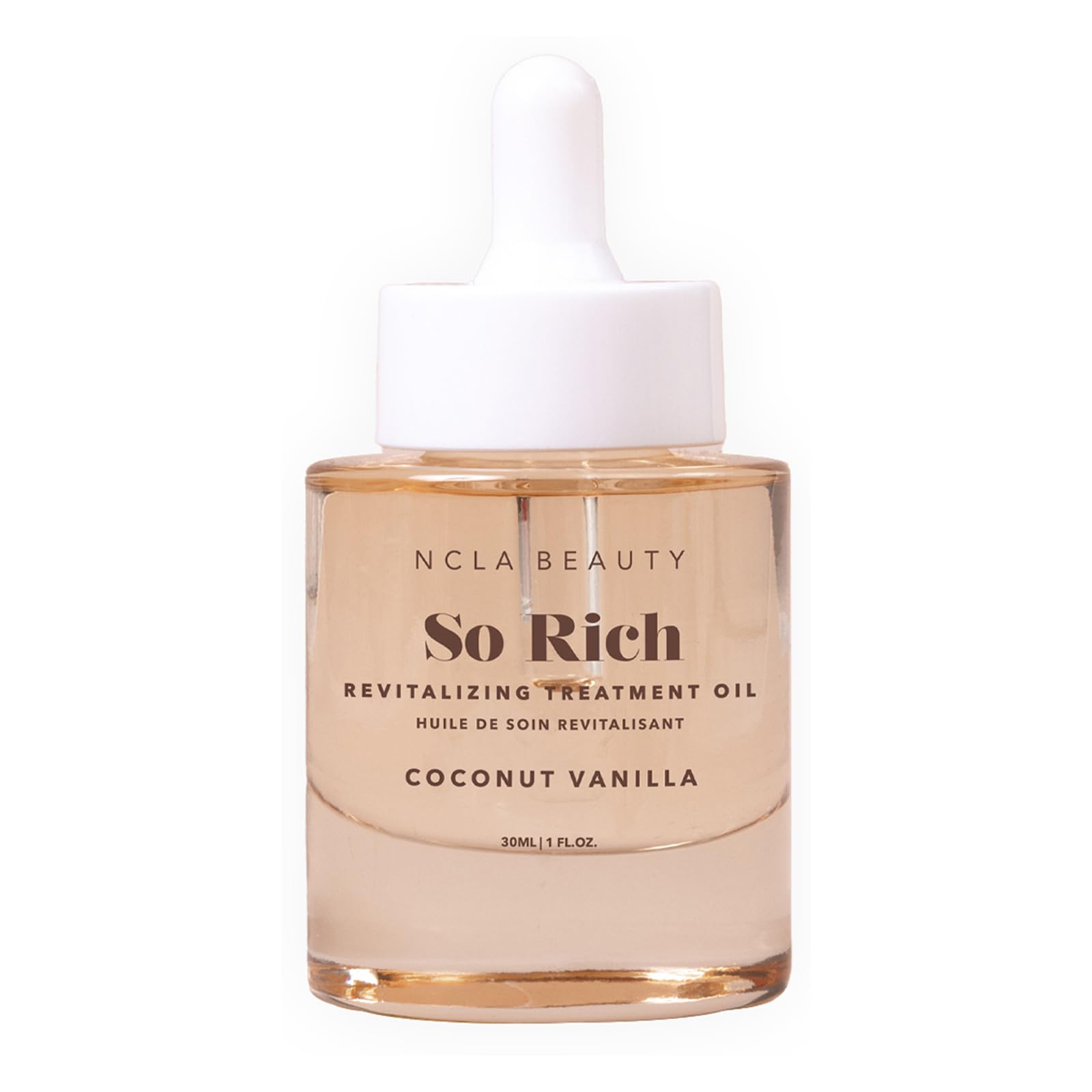 NCLA Beauty So Rich Revitalizing Treatment Oil - Cuticle Oil with Vitamin E - Nourishes with Sunflower and Jojoba Extracts - Coconut Vanilla - 1 oz