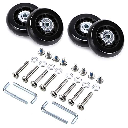 Ignpion 4 Ruedas De Maleta, Ruedas De Repuesto, Reparación De Rodamientos Para Maleta De Equipaje, 60 X 18 Mm, Color Negro Ignpion 4 Ruedas De Maleta, Ruedas De Repuesto, Reparación De Rodamientos Para Maleta De Equipaje, 60 X 18 Mm, Color Negro