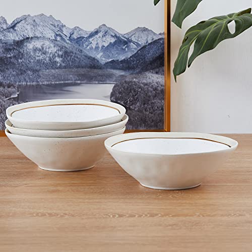 Stone Lain Clara 32-Piece Dinnerware Set Porcelain, White #TOP4