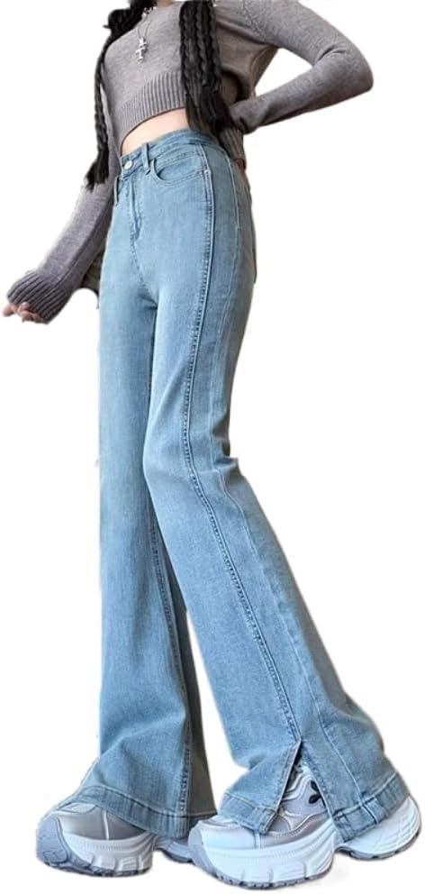 Large Size Jeans for Women in Spring Fat pear American Retro Straight Pants