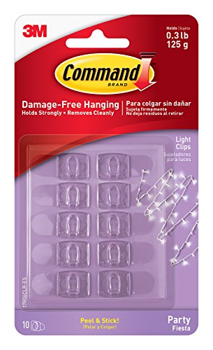 Command Party Light Clips, 12-Clips (17806CLR-EF)