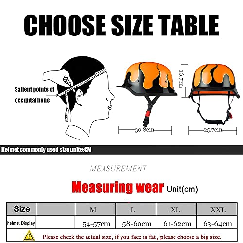 Motorcycle Half Helmet, Dot/Ece Approved Ultra-Thin Comfortable Beanie Cruising Skull Cap Novelty Small Helmet, German Style Motorbike Half Face Helmet For Men And Women #TOP1