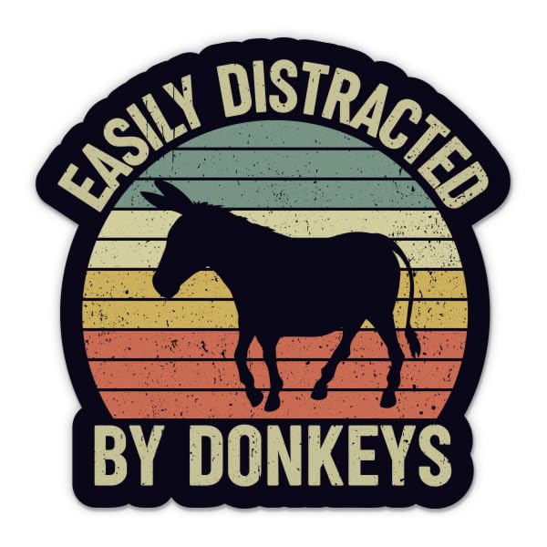 Amazon.com: Easily Distracted by Donkeys Sticker - 3
