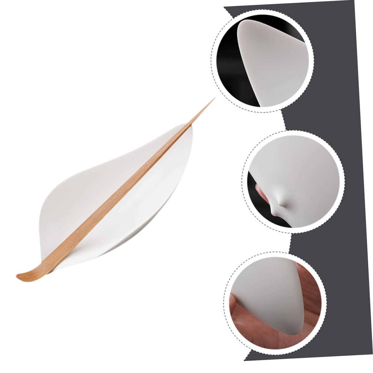 OUNONA 1 Set Tea Spoon Set Tea Scoop Loose Leaf Tea Spoon Tea Loose Leaf Household Tea Shovel Practical Tea Shovel Home Accessory Delicate Tea Dispenser Ceramic Scoop White Ceramics