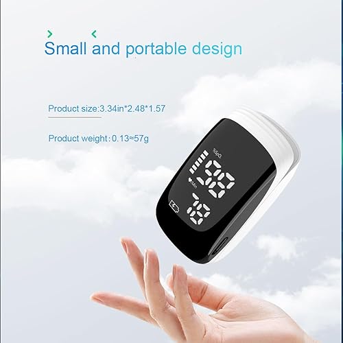 Miniatura 4 de Oxímetro de pulso con punta de dedo, oxímetro de pulso con recargable, medidor de oxígeno, oxímetro de pulso de dedo, monitor de saturación de