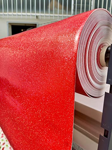 Sous-nappe Bulgomme imprimée paillettes rouge KGS de qualité durable
