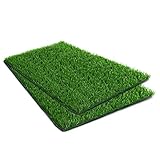 STARROAD-TIM Artificial Grass Turf Dog Grass Puppy Potty Trainer Bathroom Replacement Fake Mat Drainage Holes Use for Indoor and Outdoor Easy to Clean (2 Pack