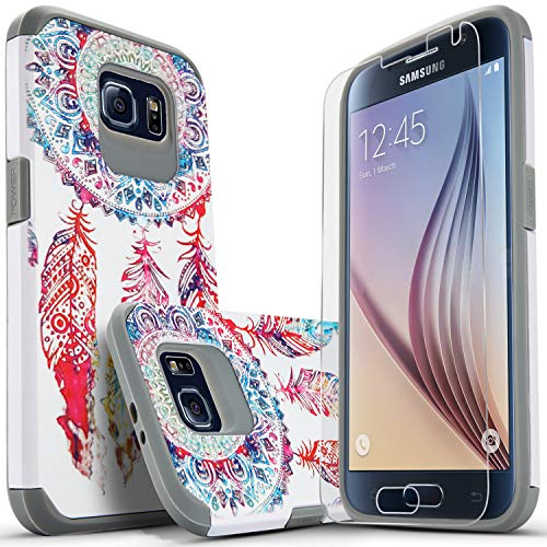 STARSHOP Compatible with Samsung Galaxy S6 Case Phone Cover, with [Premium HD Screen Protector