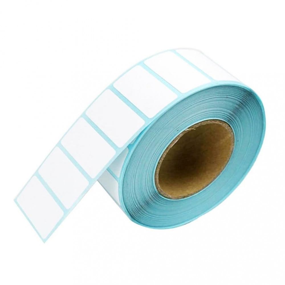 PARENCE.- Etiquetas termoadhesivas / 800pcs 35x25mm / 1 Rollo de 800 Etiquetas Blancas para impresoras/Adhesivos de Rodillos térmicos, Oficina, hogar