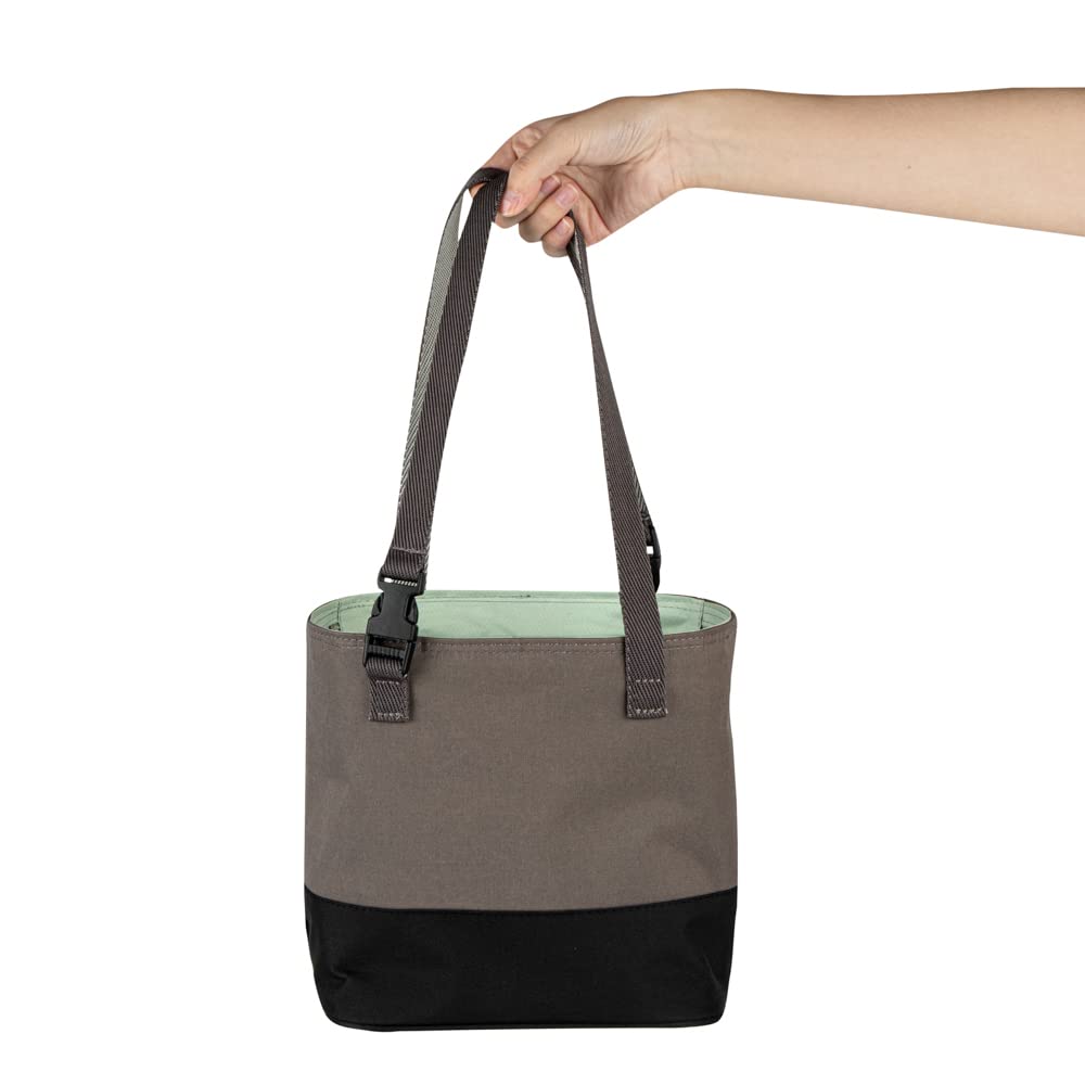 Bento Tek Buddha Box Insulated Lunch Bag - 8 3/4" x 5 1/2" x 7 3/4" - 1 count box, Brown