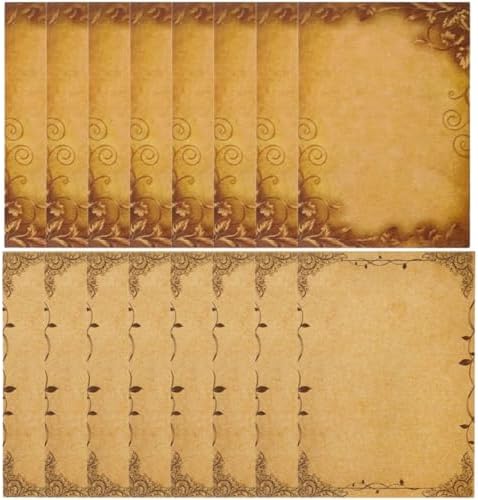 Set Carta Da Lettere Vintage | 32 Fogli + 16 Buste | Motivo Floreale | Per Scrittura A Mano - Foto 2