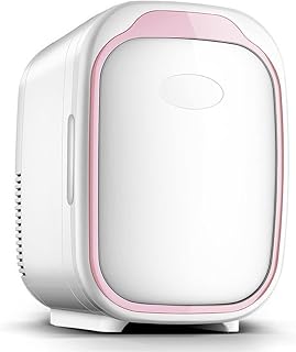 6L Mini Fridge Small Car Fridge Electric Reefer Food Warmer Drink Cooler Portable Beauty Refrigerator AC + DC Power Compatibility Compact Skin Care Fridge For Bedroom, Office, Dormitory, Car(Pink,Car