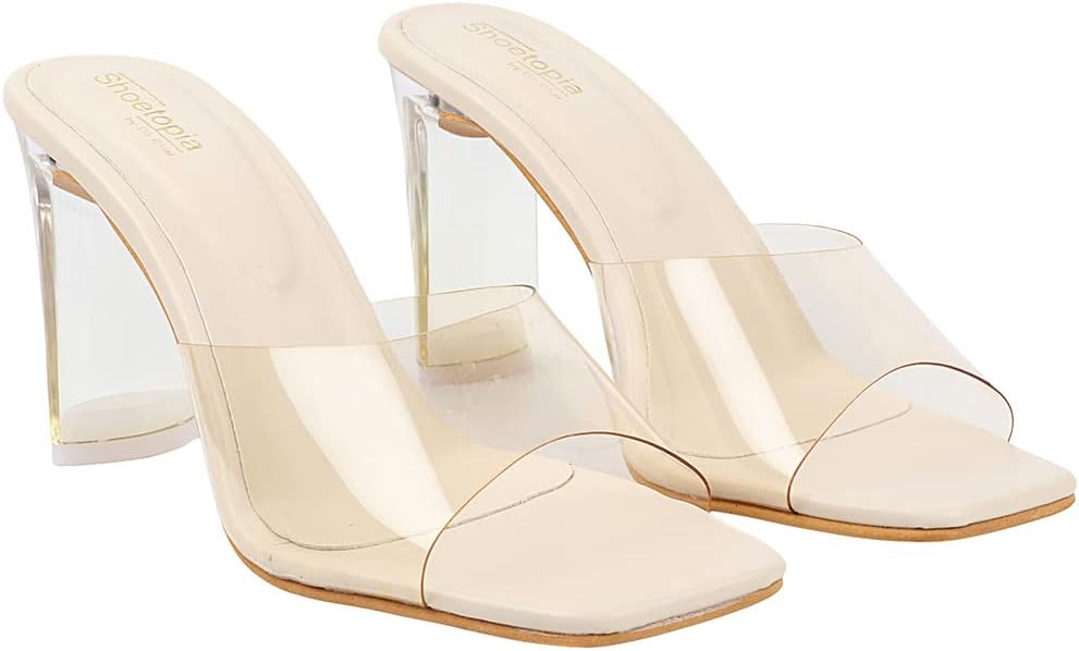Women's Block Heel Sandal/Cream /EU38 / UK5