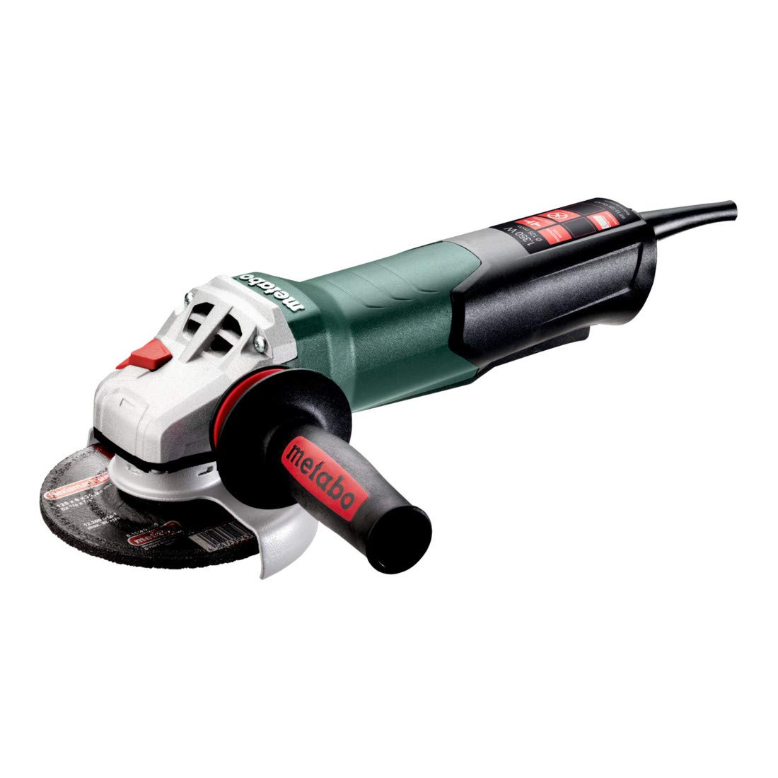 MetaboWP 13-125 Quick Angle Grinder (603629000) Box 1350 Watt Disc Diameter 125 mm Idle Speed 11000 RPM