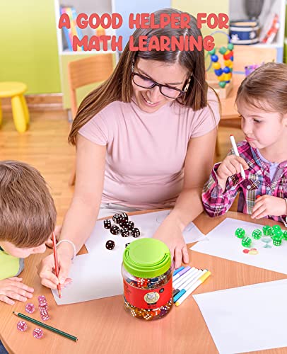 image for JoyCat 100 16mm 6 Sided Dice Set Standard Game Dice Kids for Board Gam