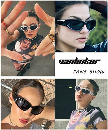 Vanlinker Wrap Around Sport Sunglasses For Women Trendy Fashion Chunky Shades All Black Vl9672 #TOP2