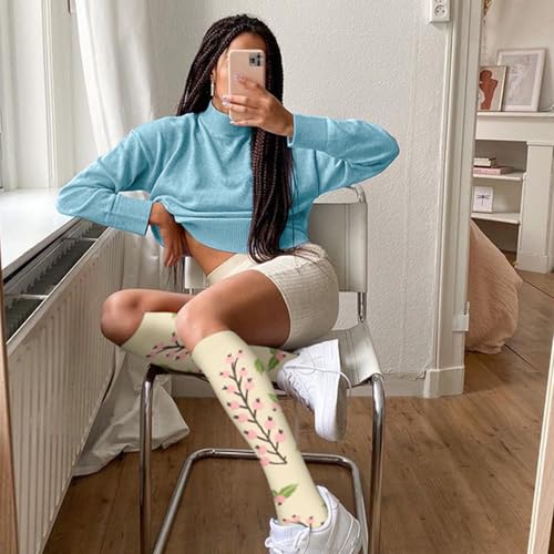 Image of Iseasoo 4 Pairs Compression Socks for Women Circulation-Best Support for Nurses,Running,Athletic,Travel