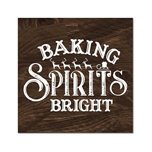 Plaque murale Baking Spirits en bois : le cadeau de Noel ideal pour la maison