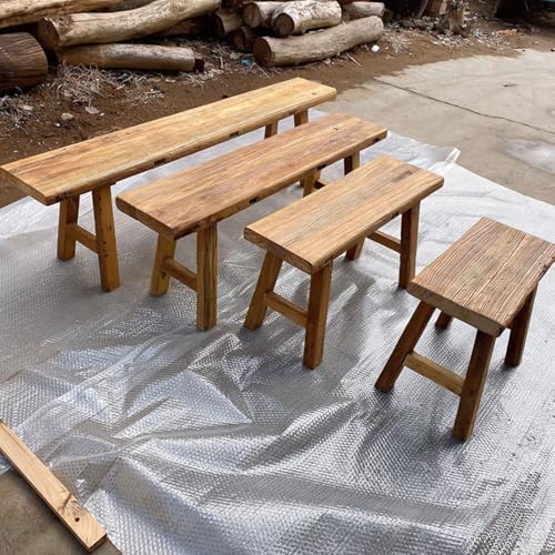 Banco de madera maciza Vinta de diseño rústico premium 5