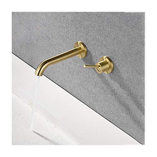 Mitigeur de lavabo de salle de bain encastrable chrome avec poignée unique eau chaude froide
