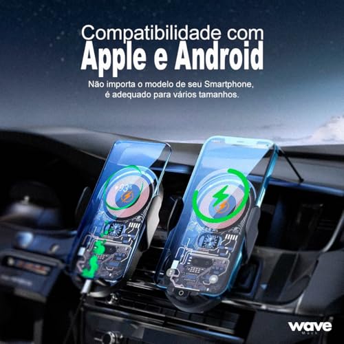 Suporte Para Celular No Carro Com Carregamento Por Indução - Carregador De Telefone Premium Sem Fio