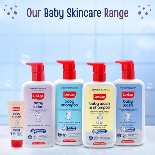 Image of LuvLap Baby Shampoo 400 ml + Baby Wash 400 ml Combo Set