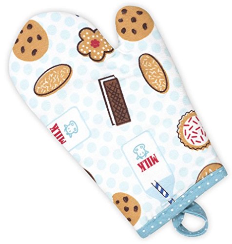 Handstand Kitchen Child's Milk and Cookies 100% Cotton Shell Oven Mitt
