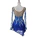 Nnnnydjy Women's Figure Ice Skating Competition Dress Girls Handmade Outdoor Roller Costume Gymnastics Sport Leotard Wear,Blue,XXL