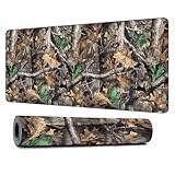 Y YIHANGBEST Woodland Camouflage Mouse Pad Desk Mat Tree Branch and Leaf Decor Large Gaming Mousepad for Keyboard PC.Home,Office 35.4'X15.7'