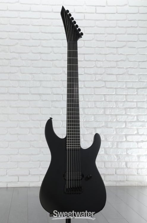 ESP GUITARS Black Metal Series M-7HT 7-String Electric Guitar