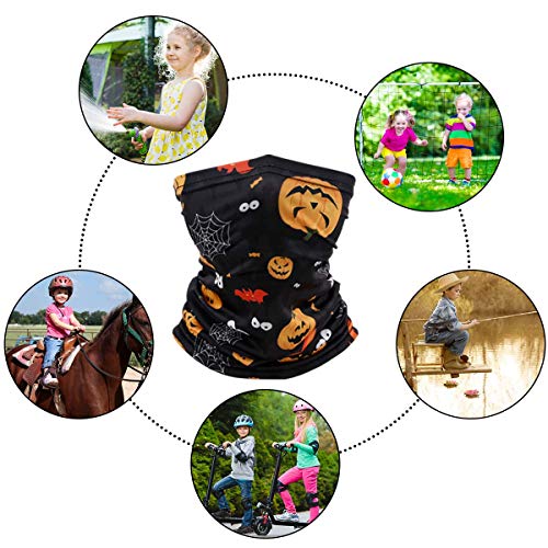 Halloween Kids Neck Gaiter Balaclava, Face Cover Bandana, Mask Toddler Half Face Protective Reusable Infinity Scarf, Gifts for Girls Boys, Baby Headwear For Fishing,Hiking Cycling Hiking Outdoor - Thumbnail 5